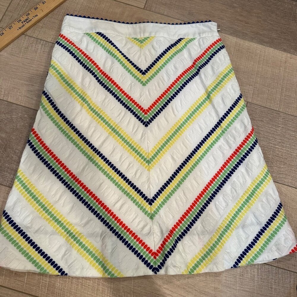 FEI WOMANS SKIRT SIZE 4 CHEVRON A LINE ANTHROPOLOGY